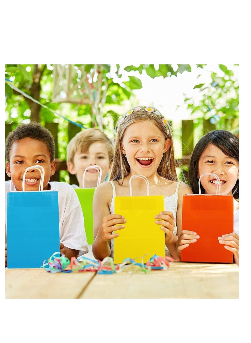 ECVV أكياس هدايا ECVV مجموعة 24 قطعة أكياس ورقية صديقة للبيئة مع مقابض أكياس ورقية بالجملة أكياس تسوق أكياس كرافت أكياس بيع بالتجزئة أكياس حفلات (وردي، 27 * 22 * 11 سم) - Image 3