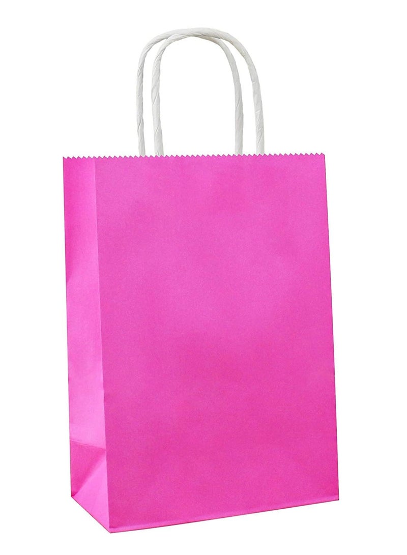 ECVV أكياس هدايا ECVV مجموعة 24 قطعة أكياس ورقية صديقة للبيئة مع مقابض أكياس ورقية بالجملة أكياس تسوق أكياس كرافت أكياس بيع بالتجزئة أكياس حفلات (وردي، 27 * 22 * 11 سم) - Image 5