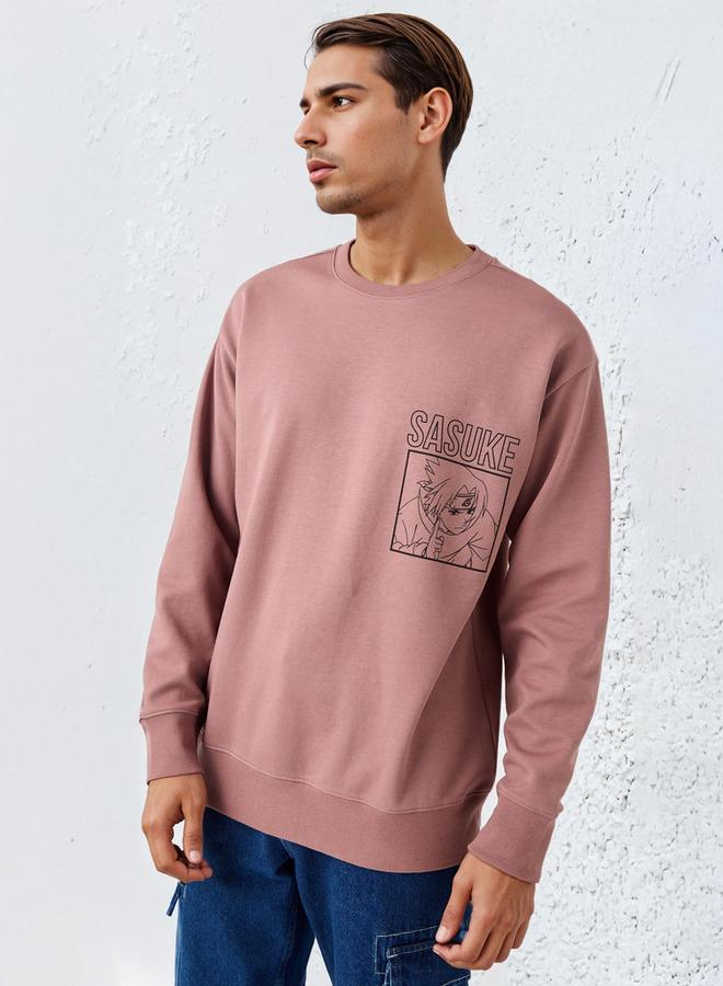 SP Characters Sasuke Graphic Print Sweatshirt - Image 3