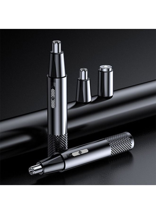 Rechargeable Ear and Nose Hair Trimmer, Professional Painless Eyebrow and Facial Hair Trimmer for Men Women, Powerful Motor and Dual Edge Blades Trimmer (Black) - Image 4