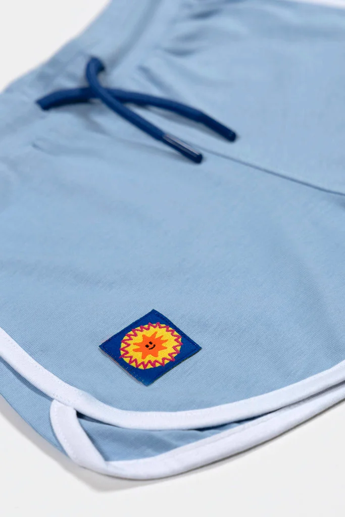 بيتليبيز Retro White Striped Blue Shorts