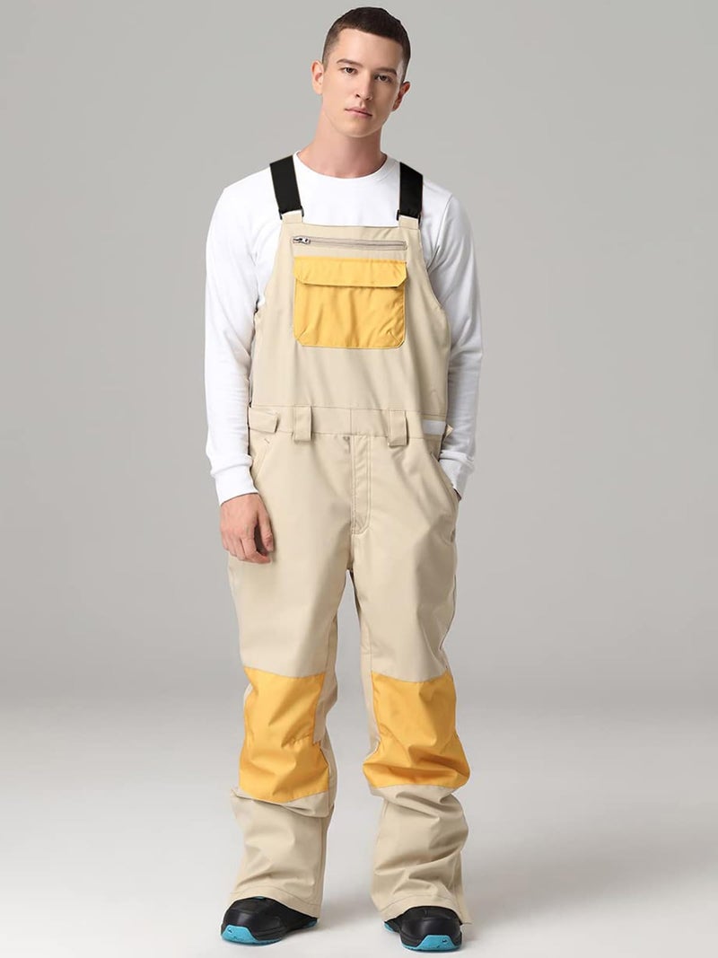 SEARIPE Women Snow Bibs Waterproof Ski Pants Men's Water-Resistant Insulated Snow Bib Overalls Snowboarding Pant(Yellow,S) - Image 2