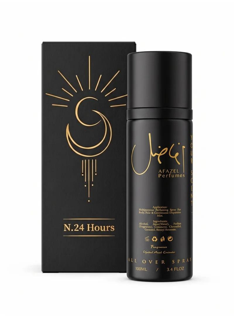 Afazel perfumes Afazel Perfumes All Over Black N.24Hours Extrait De Parfum - 100ml