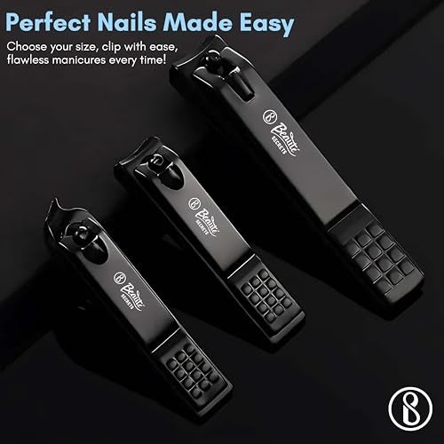 Beauté Secrets Professional Manicure Set 15 pcs,Stainless Steel Nail Clippers Scissors Cuticle Nipper Pedicure Tools Kit - Portable Travel Grooming Kit for Men and Women with Luxurious Case Blue (Blue) - Image 4