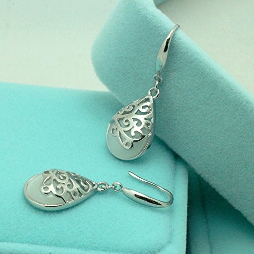 KEETEEN Wishing Tree 925 Sterling Silver Filigree Drop Dangle Earrings for Women (Vogue hook) - Image 4