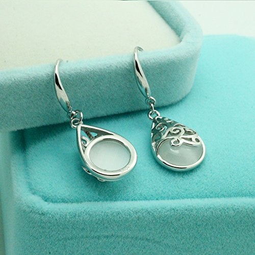 KEETEEN Wishing Tree 925 Sterling Silver Filigree Drop Dangle Earrings for Women (Vogue hook) - Image 3