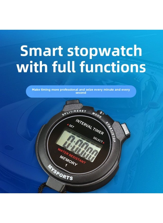 Generic Stopwatch Professional Track And Field Sports Teacher Coach Student Sports Training Electronic Running Timer Special For Competition-Display Accuracy:XJ-011 Stopwatch Yellow - Image 3