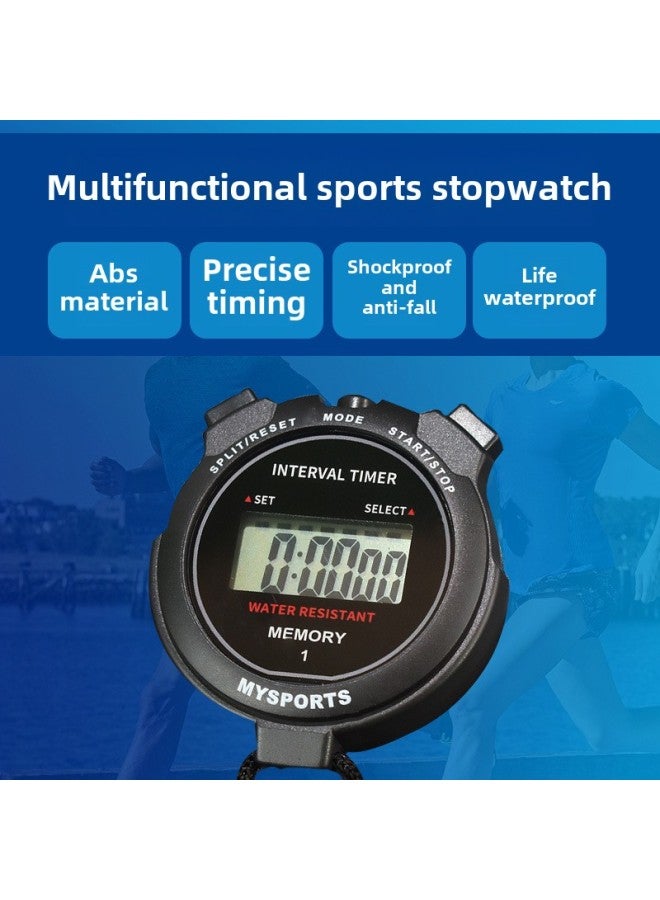 Generic Stopwatch Professional Track And Field Sports Teacher Coach Student Sports Training Electronic Running Timer Special For Competition-Display Accuracy:XJ-011 Stopwatch Yellow - Image 2