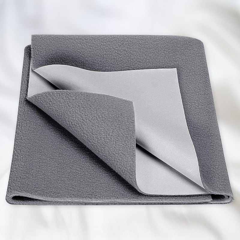 SITTELLA 2 Pieces Absorbent Waterproof Mattress Protector Sheet for Babies Quick Dry Washable 100 x 70 cm Medium Grey - Image 1