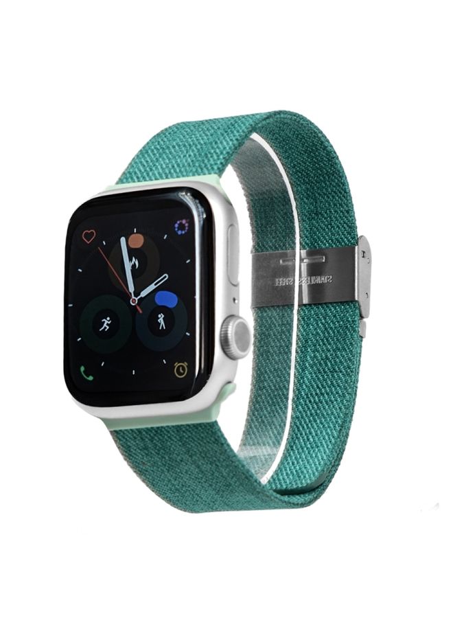 Replacement Strap Cloth Watch Band For Apple Watch Series 9&8&7 41mm / SE 3&SE 2&6&SE&5&4 40mm / 3&2&1 38mm A