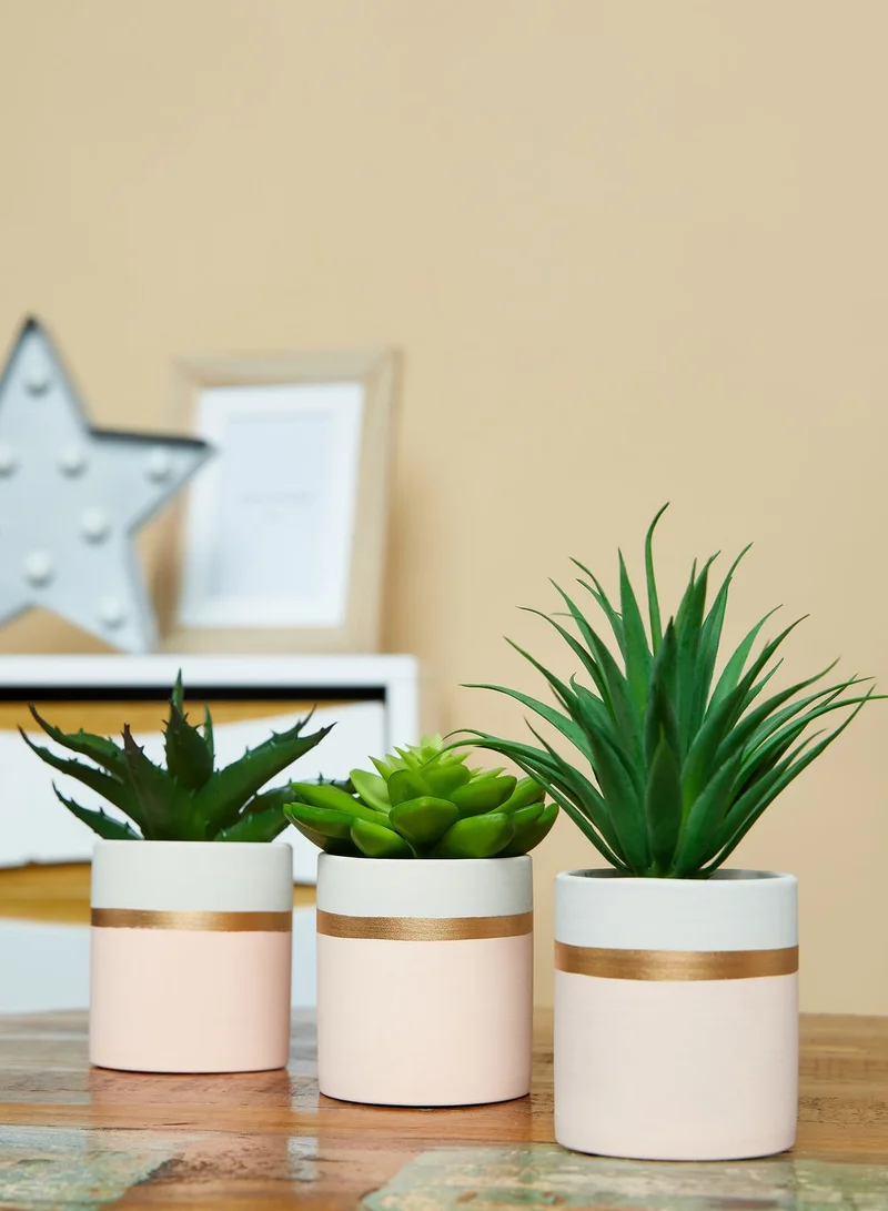 Premier Fiori Set of 3 Faux Succulents in Pots