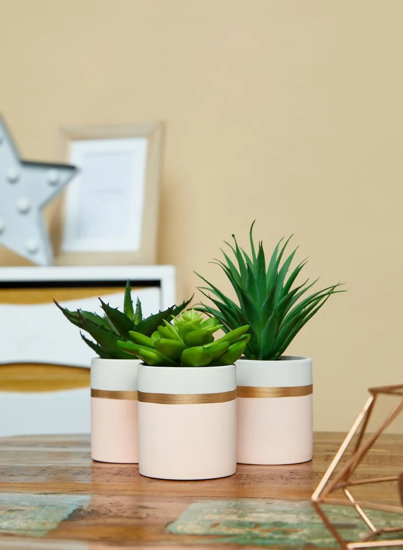 Premier Fiori Set of 3 Faux Succulents in Pots