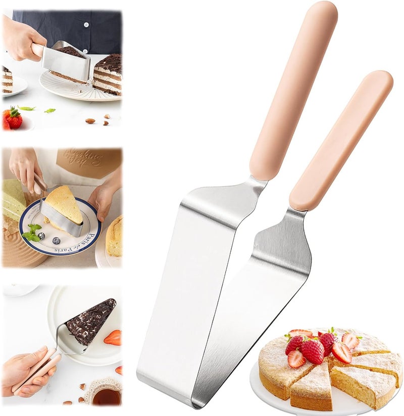 Suuker Cake Cutter, Stainless Steel Cake Knife and Server with Double Handle, Adjustable Cake Slicer for Cake Server, Pie Server, Cake Cutting Set for Wedding - Image 1