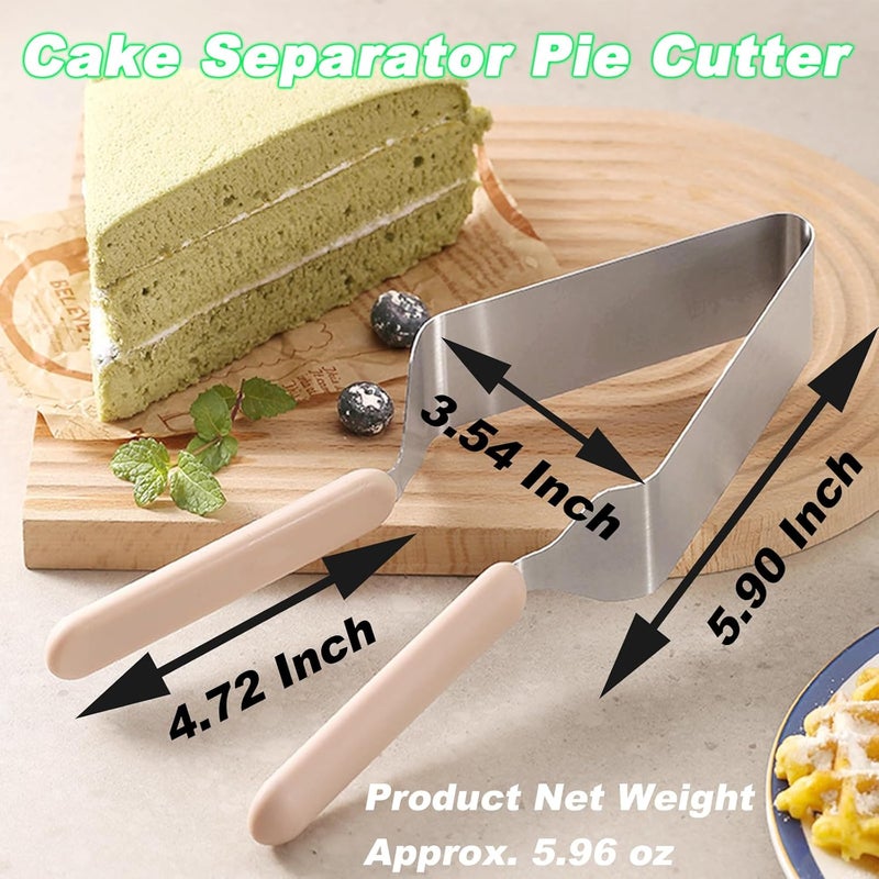 Suuker Cake Cutter, Stainless Steel Cake Knife and Server with Double Handle, Adjustable Cake Slicer for Cake Server, Pie Server, Cake Cutting Set for Wedding - Image 5
