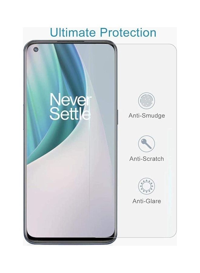 واقي شاشة من الزجاج المقوى لهاتف OnePlus Nord N10 5G شفاف - Image 2