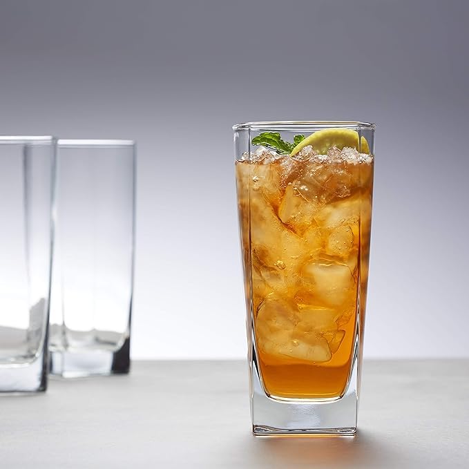WRINGO 250 ML Water Glasses Transparent Long Glass Lead-Free Crystal Tumblers for Water, Juice, Beer, Cocktail and Mixed Drinks Glass Set of (6) for Kitchen,Party, Gift Use (WR-04) - Image 2
