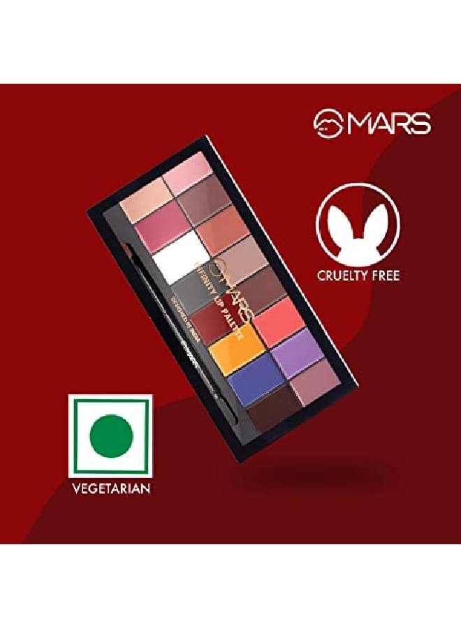 Mars 16 Color Ultra Pigmented Infinity Matte Lip Color Palette Lipstick (Shade01 36 G) - Image 4