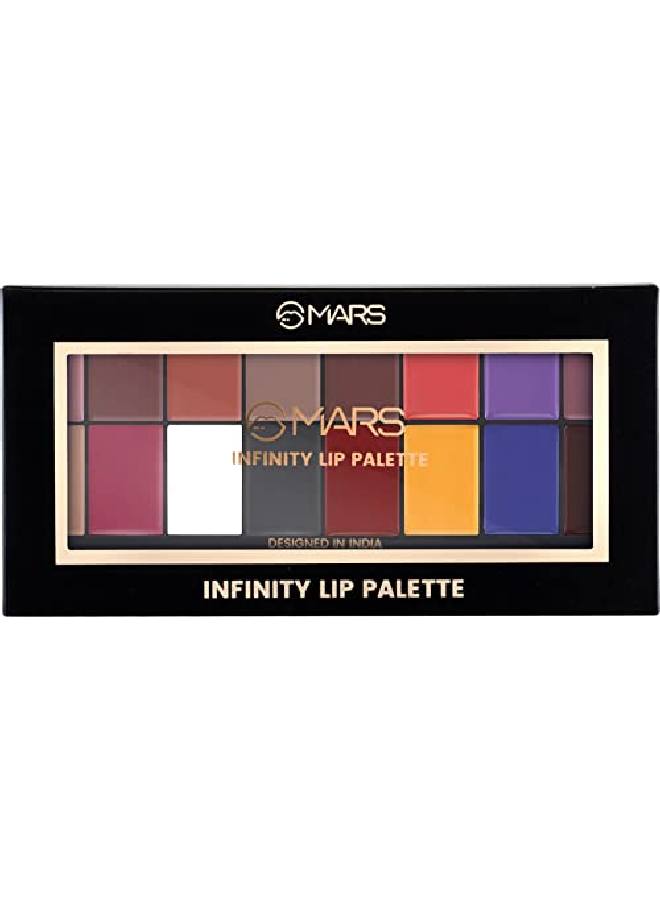 Mars 16 Color Ultra Pigmented Infinity Matte Lip Color Palette Lipstick (Shade01 36 G) - Image 5