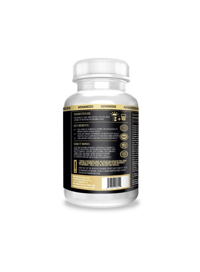 Actif Multivitamin for Men Age 60+ with 30 Organic Vitamins and Organic Herbs, Non-GMO, Made in USA, 120 Count - Image 4