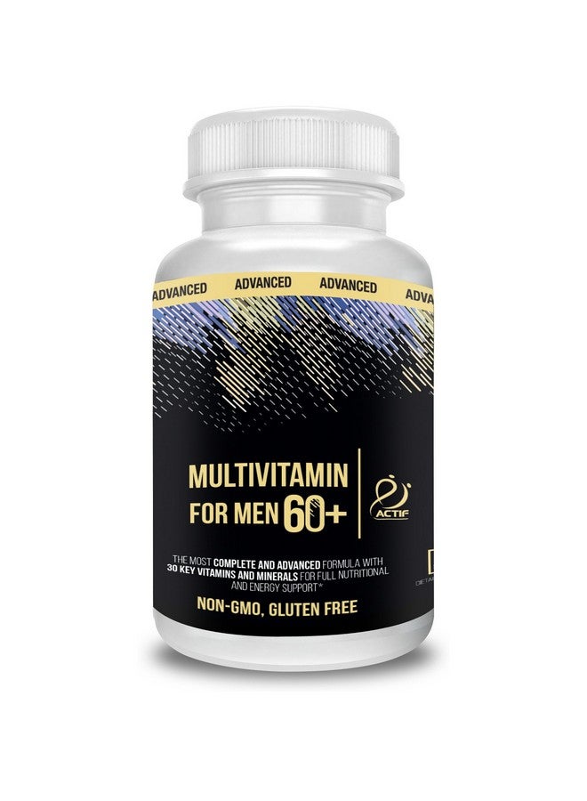 Actif Multivitamin for Men Age 60+ with 30 Organic Vitamins and Organic Herbs, Non-GMO, Made in USA, 120 Count - Image 1