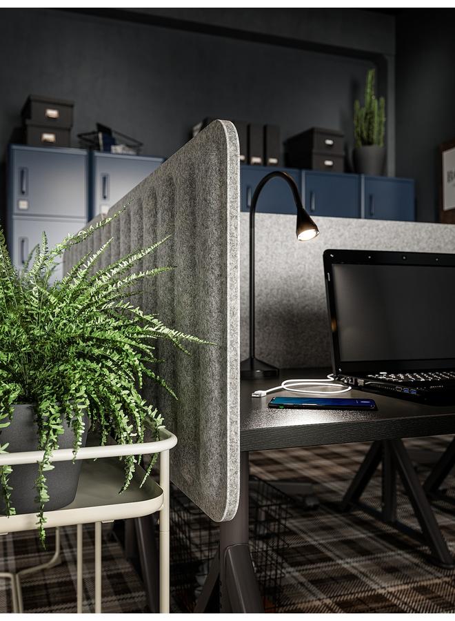 Zaboon Screen for desk, grey, 80x48 cm - Image 2