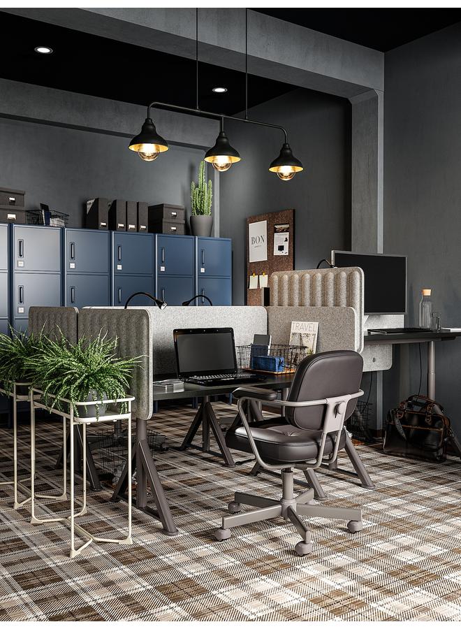 Zaboon Screen for desk, grey, 80x48 cm - Image 3