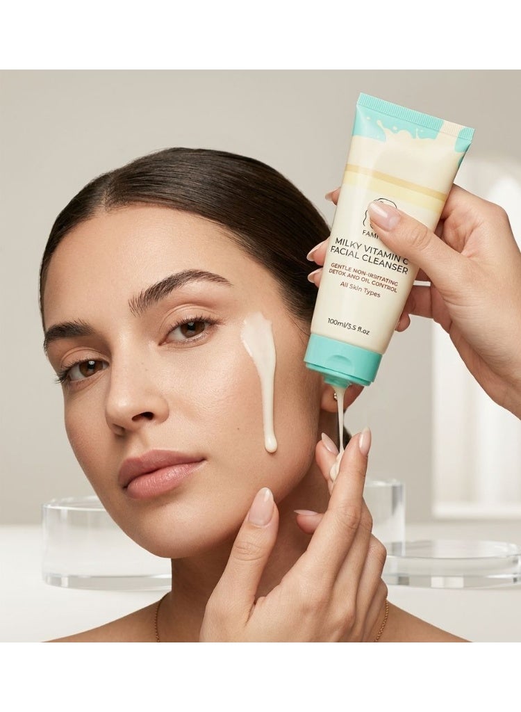 FAMIUK Fami UK Milky Vitamin C Face Cleanser for Brightening and Radiant Glow – All Skin Types - Image 2