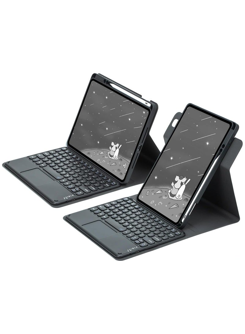 Arabic and English Keyboard Case for iPad 10th Generation,iPad 10 2022 10.9 inch Case,With Pencil Holder Detachable with Rotatable Cover