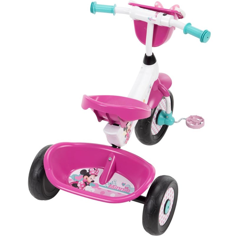 Huffy Disney Minnie Mouse Girl's Trike, Ideal for Ages 3+, Minnie Mouse Graphics, Pink Handlebar Bow Basket, Storage Bins for Snacks or Toys, Sturdy and Durable, Safe for Toddlers - Image 5