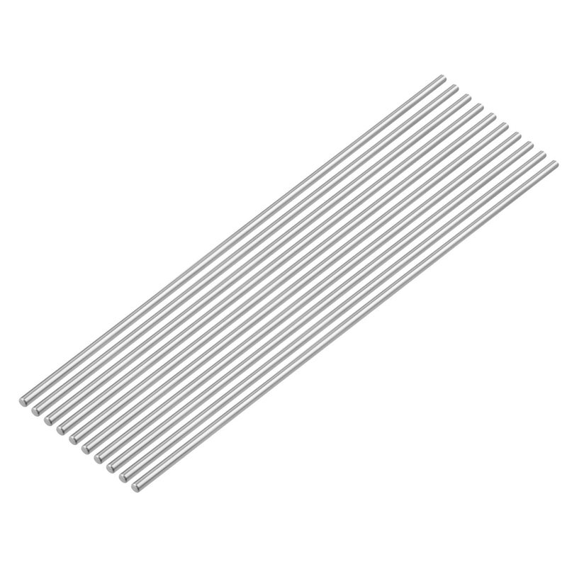 TOPPROS 300mm x 3mm 304 Stainless SteelSolid Round Bar Lathe bar Stock- Pack of 10 - Image 1