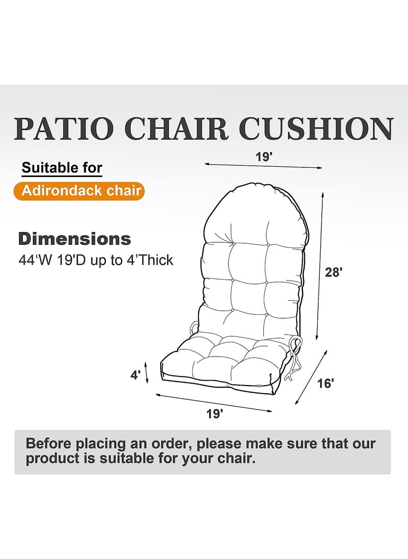 milliard MILLIARD Patio Chair Cushion for Adirondack High Back Rocking Chair Cushion 44x19x4 inch Outdoor Seat Back Chair Cushion Sunscreen and FadeResistant Brown  - Image 2