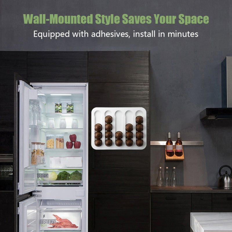 Coffee Pod Holder Capsule Rack Holds 8 Capsules Wall-mounted Coffee Pods Organizer Storage Shelf for Home Cafe Hotel - Image 5
