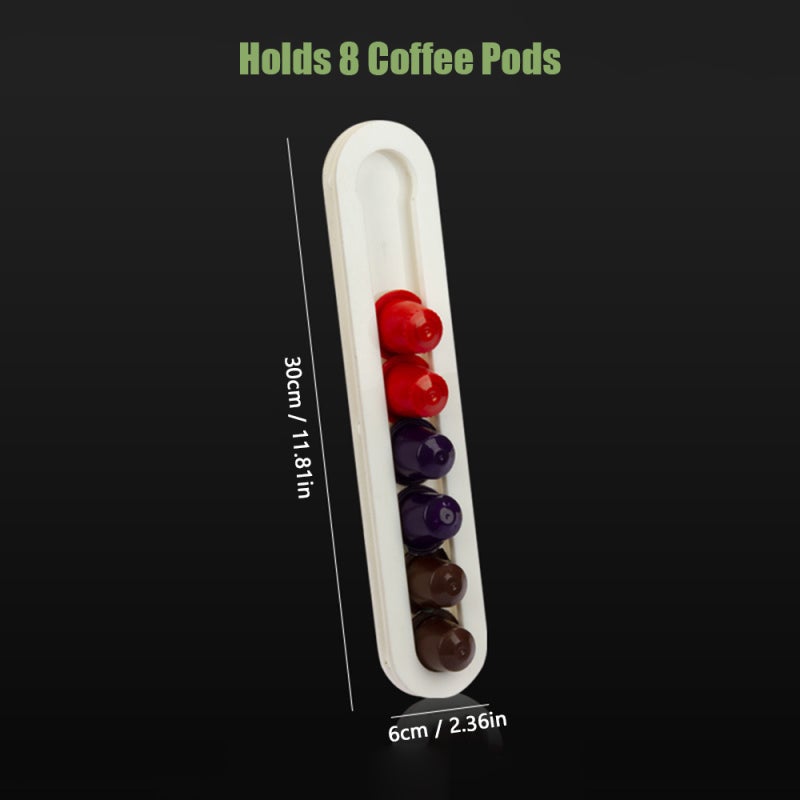 Coffee Pod Holder Capsule Rack Holds 8 Capsules Wall-mounted Coffee Pods Organizer Storage Shelf for Home Cafe Hotel - Image 3