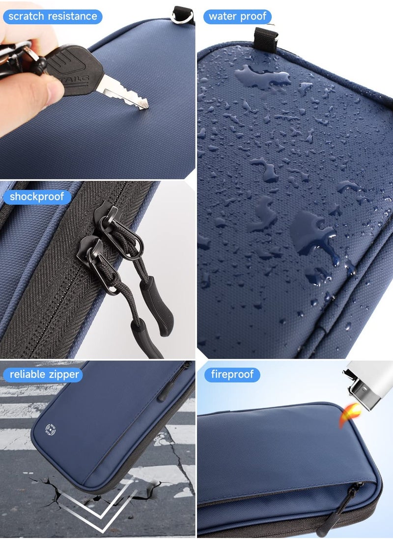 Excefore - Travel Wallet Passport Holder with RFID Blocking Unisex Family Passport Holder, Portable and Foldable Unisex Travel Essentials, Used for Flight Tickets Credit Card, Money, ID, Gifts for Men and Women - Image 1