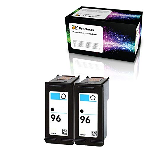 OCProducts Refilled Ink Cartridge Replacement for HP 96 for Officejet 7310 7210 Deskjet 9800 6988 6980 PhotoSmart 8050 (2 Black) - Image 2