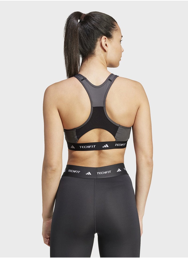 Adidas Techfit Colorblock Bra  - Image 2