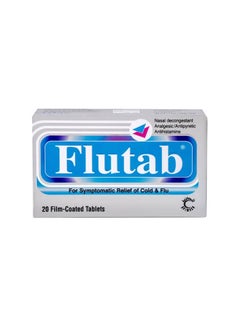 FLUTAB FLUTAB Tablets 20's | Cold & Flu Relief | Relieves Headache, Nasal Congestion, and Fever | Fast-Acting Multi-Symptom Formula 