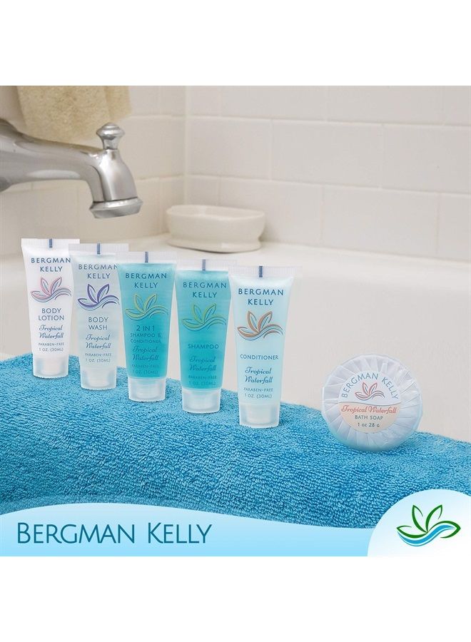 Travel Size Hotel Shampoo (1 fl oz, 100 PK, Tropical Waterfall), Delight Your Guests with Invigorating and Refreshing Shampoo Hotel Amenities, Mini & Small Size Luxury Shampoo in Bulk