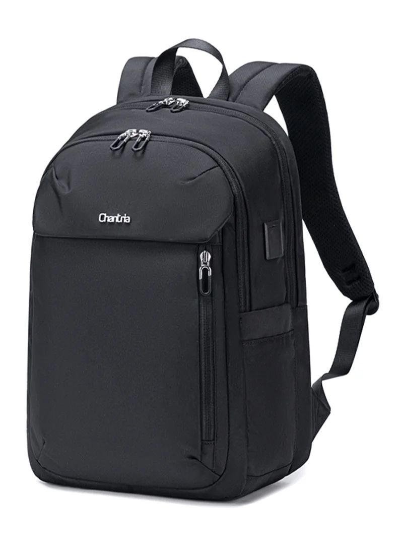 Premium Lightweight Laptop Backpack for Women Water Resistant Multifunctional Anti-Theft Daypack with Built in USB Port, CB00633 - Black