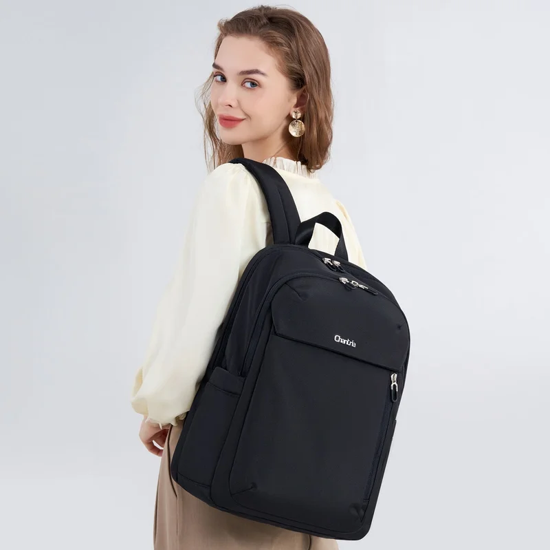 Chantria Premium Lightweight Laptop Backpack for Women Water Resistant Multifunctional Anti-Theft Daypack with Built in USB Port, CB00633, Black
