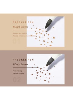 Marine Forest Freckle Pen 2 Colors Waterproof Lasting Natural Like Face Freckle Makeup Pen 2 Pcs 0.17 Fl Oz  - Image 5