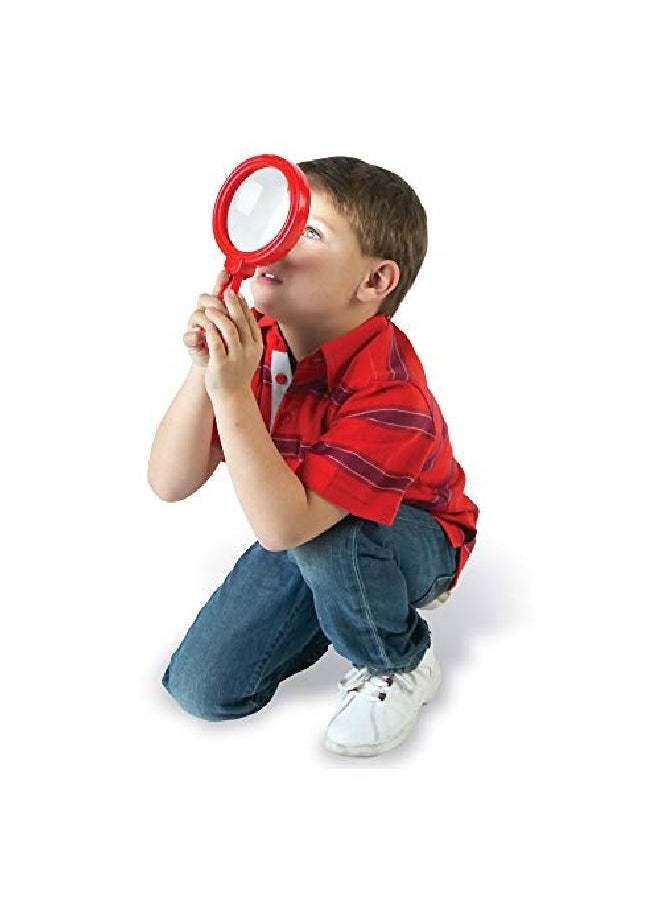 Learning Resources - عدسات مكبرة كبيرة الحجم للعلوم الأساسية مع حامل، ملحقات الفصول الدراسية العلمية، مجموعة من 6 عدسات مكبرة للأطفال من سن 3 سنوات فما فوق - Image 1