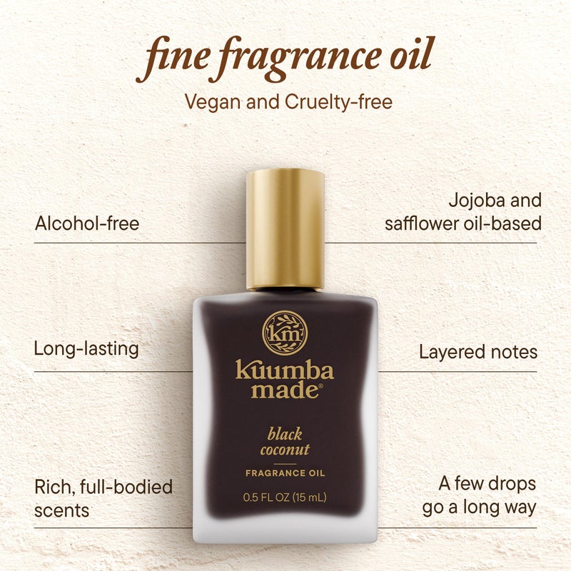 Kuumba Made Black Coconut Fragrance Oil, Long-Lasting Small-Batch Perfume Roller, Vegan, Alcohol-Free, 0.5 Fl Oz Fl Oz - Image 4