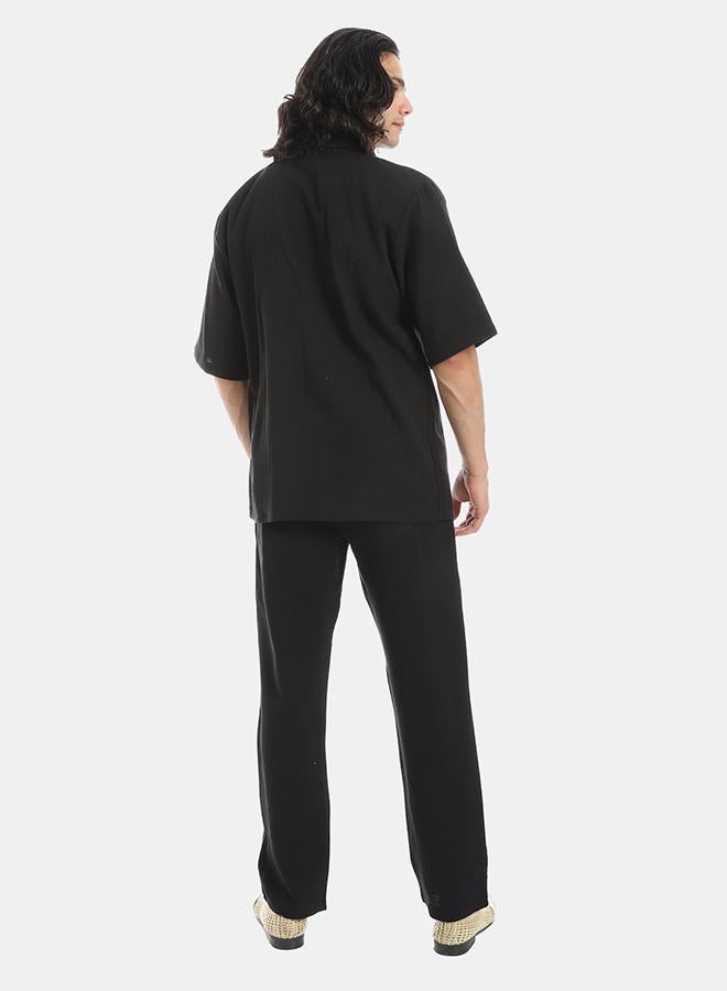 Red Circle heavy linen suit with pant a42 - Image 3