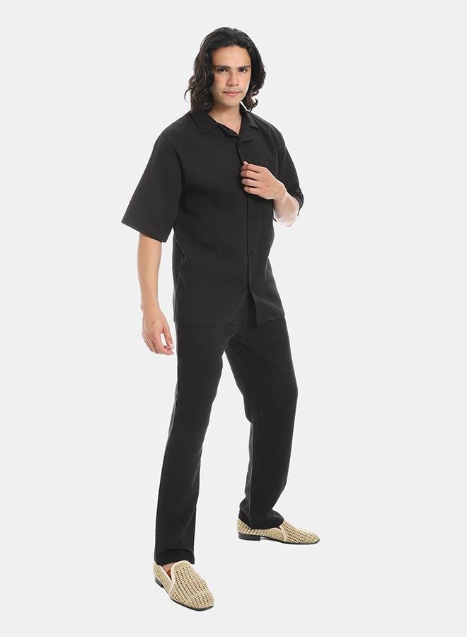 Red Circle heavy linen suit with pant a42 - Image 2