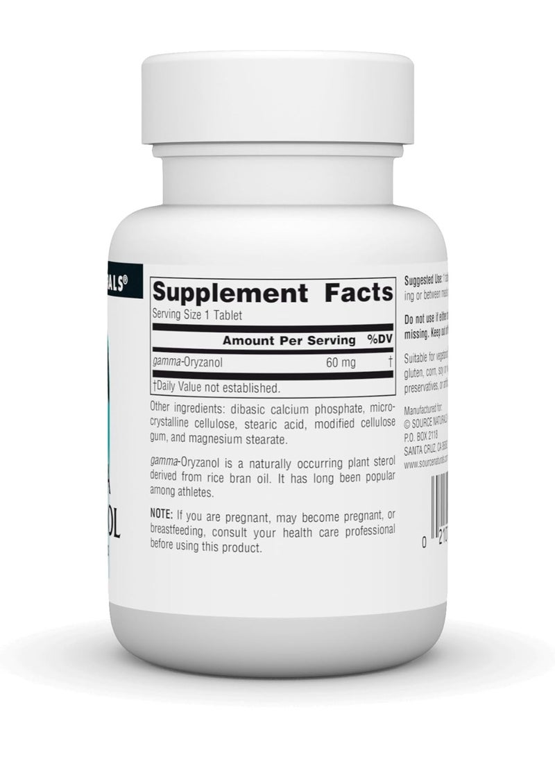 Source Naturals Gamma Oryzanol 60 mg, 100 Tablets – Supports Physical & Emotional Well-Being, Plant Sterol from Rice Bran Oil - Image 2