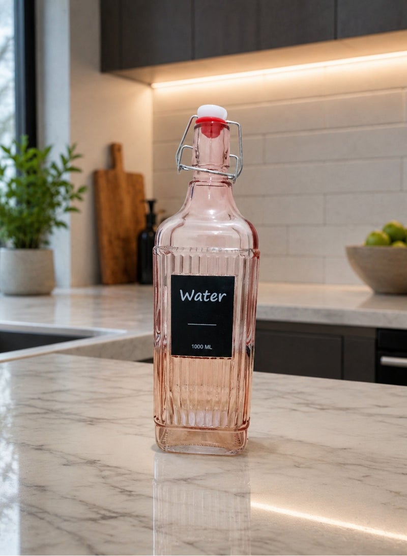 Imported Glass water bottle 1 liter