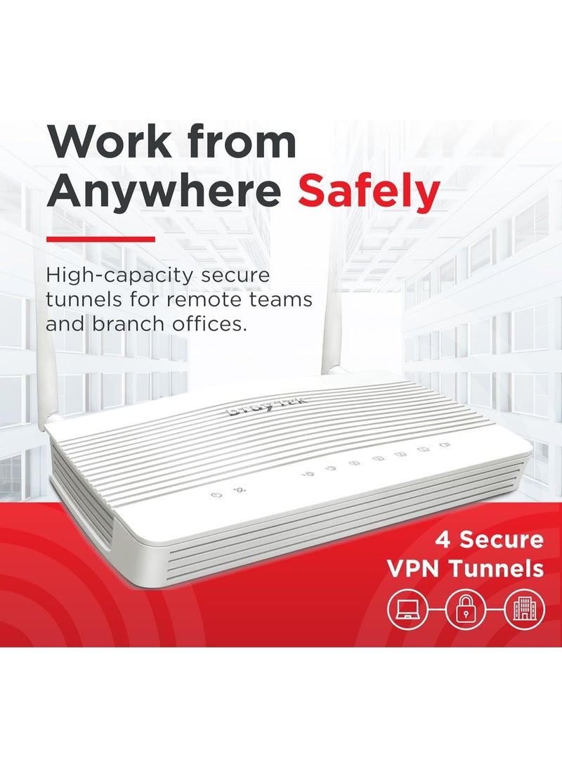 دراي تيك راوتر إيثرنت متعدد الجيجابت DrayTek Vigor 2136ax، واي فاي 6 AX3000 لاسلكي، VPN، واجهات 2.5 جيجابت إيثرنت - Image 3