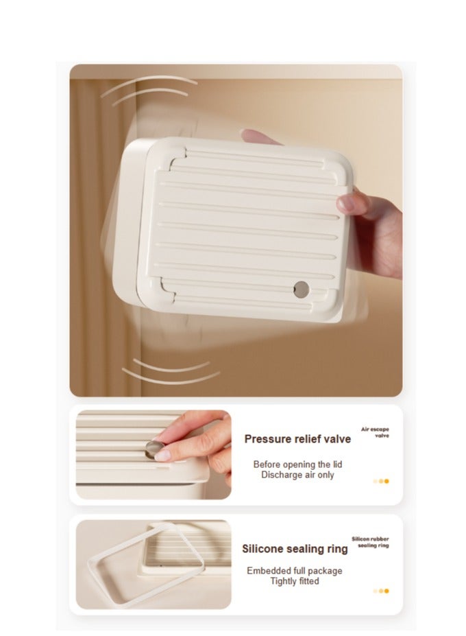 general 304 stainless steel, food storage box, lunch box, office lunch box suitable for microwave heating, portable and convenient lunch box set gift, multifunctional, clean, beautiful, hygienic, washable, sealed, non-taint - including tableware + thermal bag (black lunch box) - Image 4