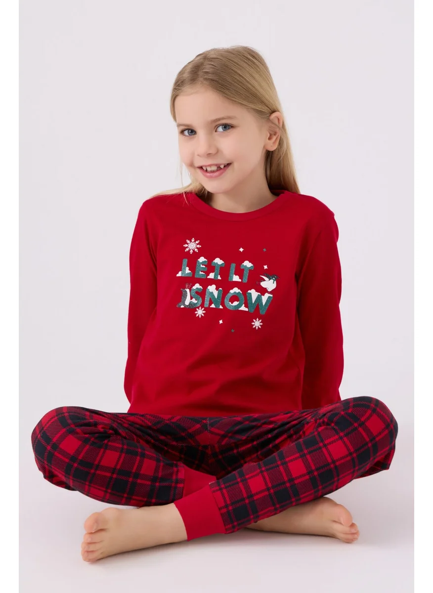 Arnetta Girls Long Sleeve Pajama Set AR3105 Red